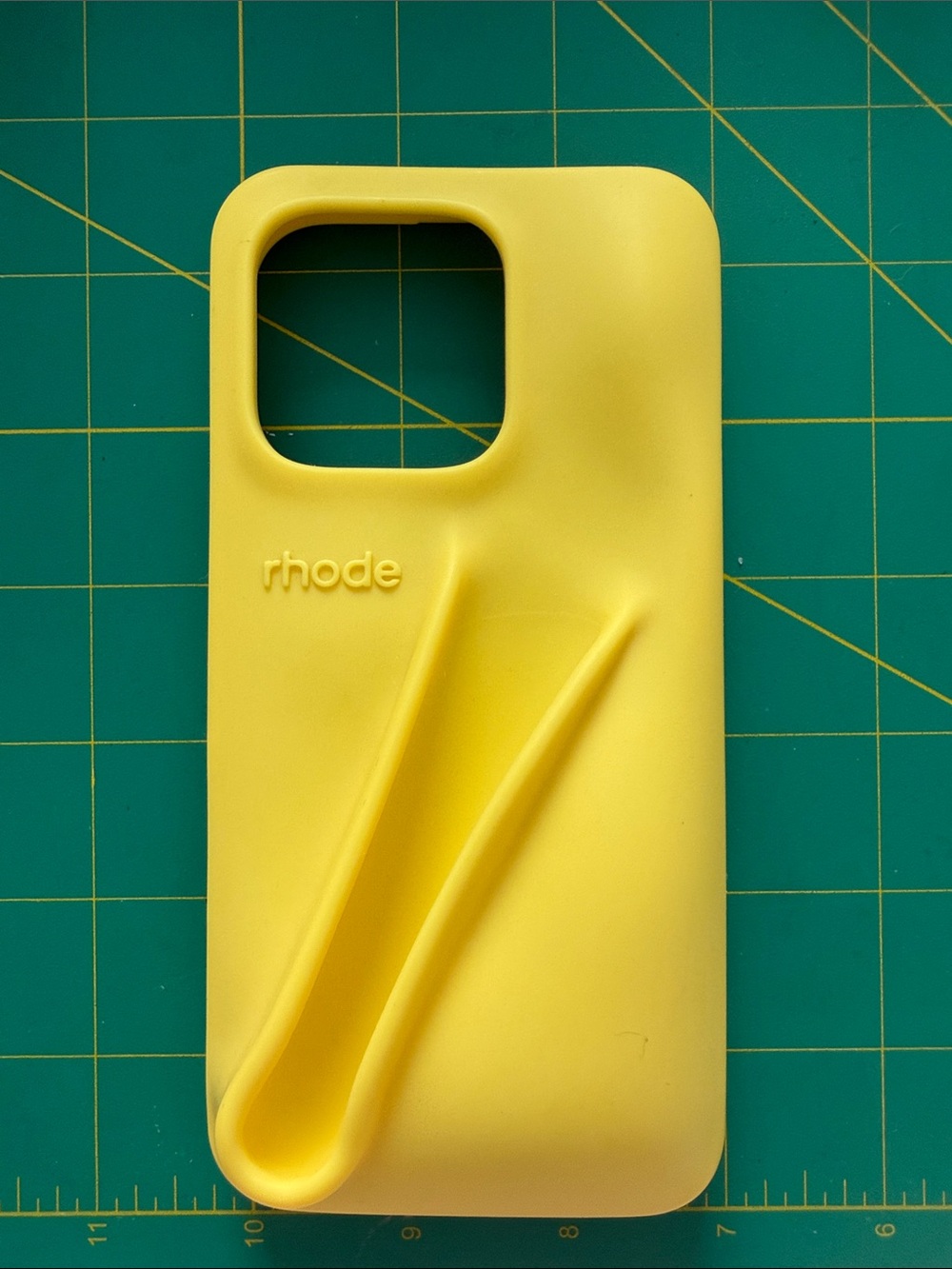 RHODE Bright Yellow Silicone Phone Case iPhone 16 Pro